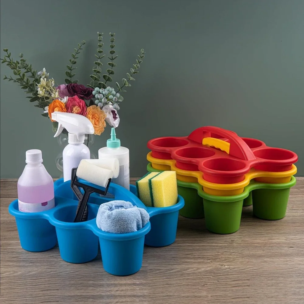 Cup / Beer / Drink Caddy w/Handle Picnics, Beach, Office, Home &UBER Eats YELLOW